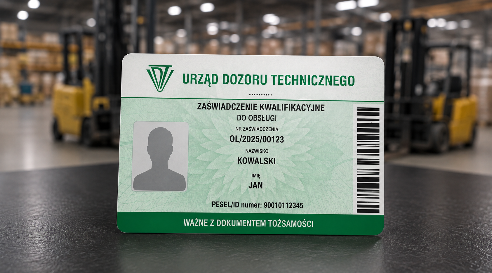 Zaświadczenie kwalifikacyjne UDT
